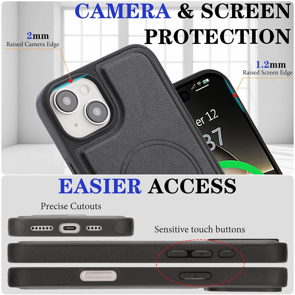 For iPhone 15 Plus Magnetic Case Detachable 2 in 1 Leather Wallet Phone Cover