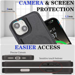 For iPhone 14 Plus Magnetic Case Detachable 2 in 1 Leather Wallet Phone Cover