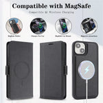 For iPhone 14 Magnetic Case Detachable 2 in 1 Leather Wallet Phone Cover