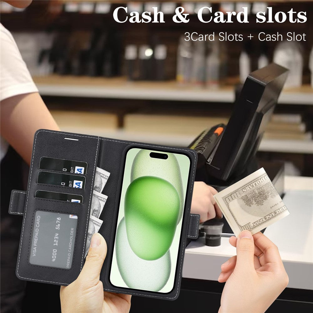 For iPhone 14 Magnetic Case Detachable 2 in 1 Leather Wallet Phone Cover