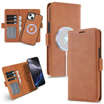 For iPhone 14 Magnetic Case Detachable 2 in 1 Leather Wallet Phone Cover