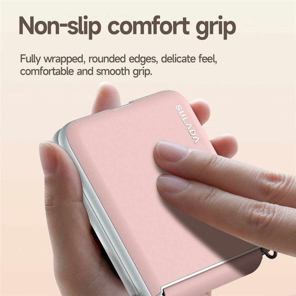 SULADA For Samsung	Galaxy Z Flip8 Case with Strap Leather Back Phone Cover Hinge Protection
