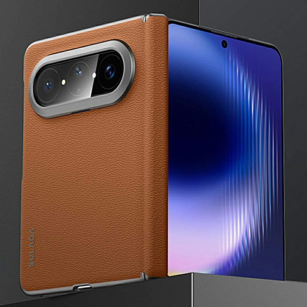SULADA For Huawei Pura X Max Case Genuine Cow Leather Frameless Phone Back Cover