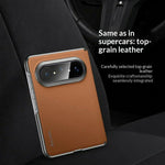 SULADA For Huawei Pura X Max Case Genuine Cow Leather Frameless Phone Back Cover