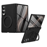 Til Samsung Galaxy Z Fold8 Roterende Støtteben PC Telefoncover med Hærdet Glasfilm / Stylus