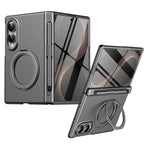 Til Samsung Galaxy Z Fold8 Roterende Støtteben PC Telefoncover med Hærdet Glasfilm / Stylus