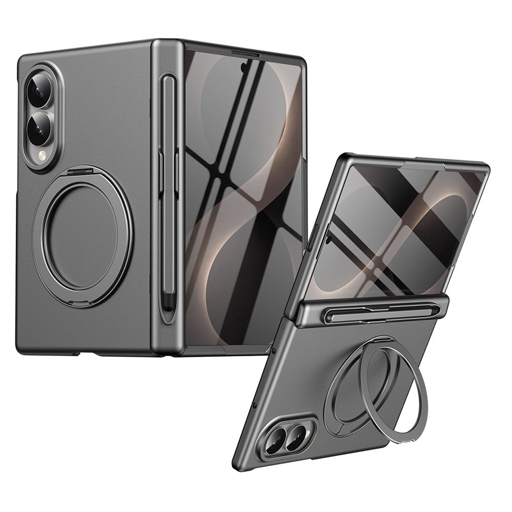 Til Samsung Galaxy Z Fold8 Roterende Støtteben PC Telefoncover med Hærdet Glasfilm / Stylus