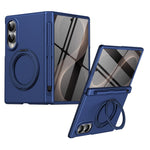 Til Samsung Galaxy Z Fold8 Roterende Støtteben PC Telefoncover med Hærdet Glasfilm / Stylus