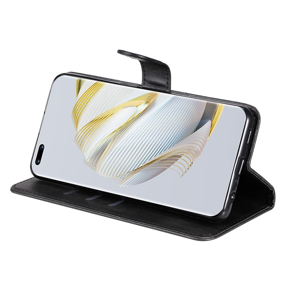 Zipper Pocket Phone Case for Huawei nova 10 4G, Calf Texture PU Leather Stand Wallet Anti-drop Cover
