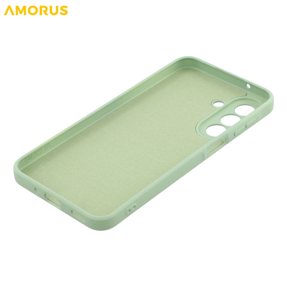 AMORUS For Samsung Galaxy A27 5G Case Precise Cutouts TPU Fiber Lining Shockproof Phone Cover