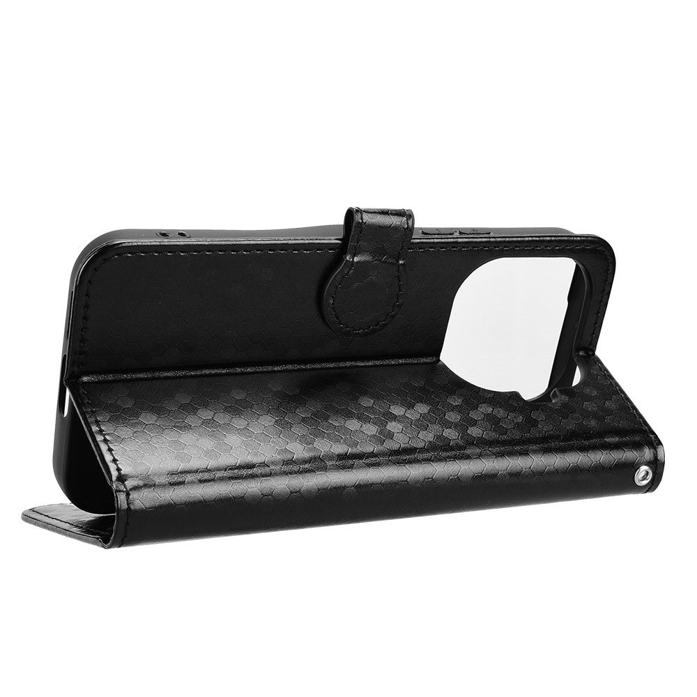For Xiaomi 17T Pro Wallet Case Dot Pattern Imprint PU Leather Phone Cover with Wrist Strap