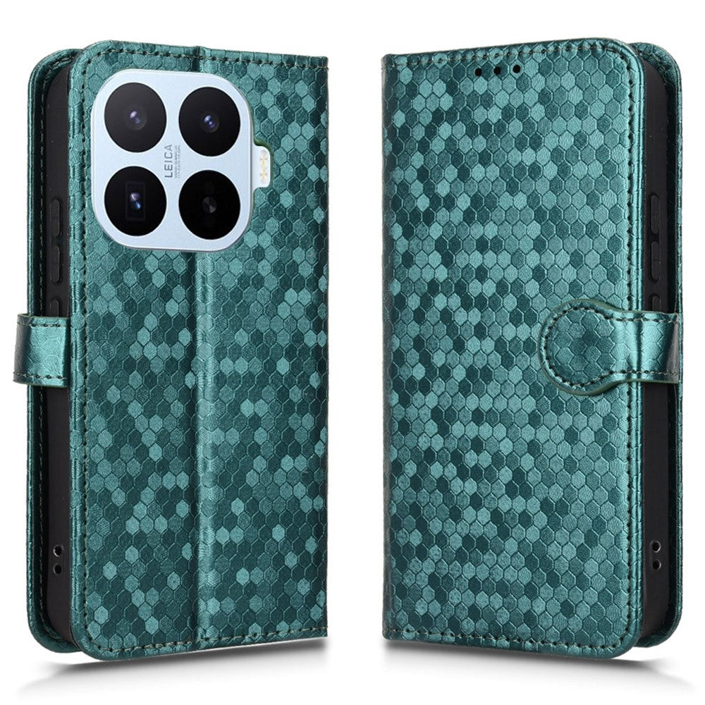 For Xiaomi 17T Pro Wallet Case Dot Pattern Imprint PU Leather Phone Cover with Wrist Strap