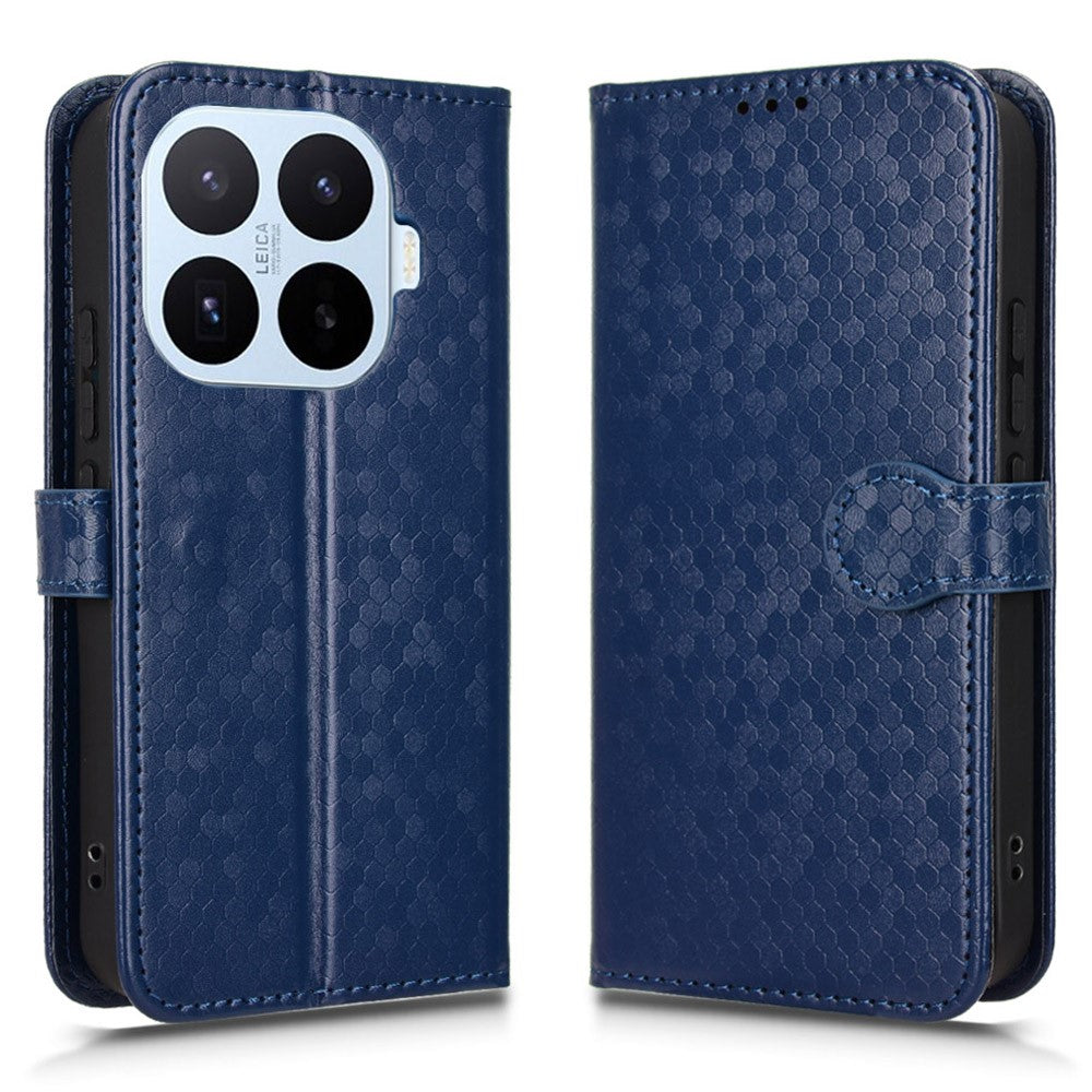 For Xiaomi 17T Pro Wallet Case Dot Pattern Imprint PU Leather Phone Cover with Wrist Strap