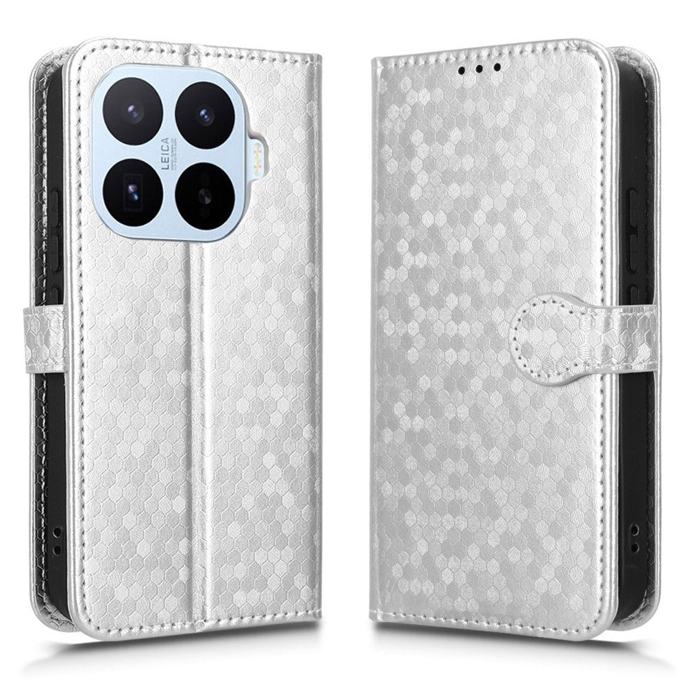For Xiaomi 17T Pro Wallet Case Dot Pattern Imprint PU Leather Phone Cover with Wrist Strap