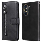 For Huawei nova 10 Pro 4G Calf Texture PU Leather Zipper Pocket Phone Case Magnetic Clasp Stand Wallet Cover