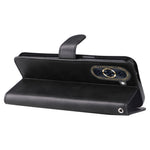 For Huawei nova 10 Pro 4G Calf Texture PU Leather Zipper Pocket Phone Case Magnetic Clasp Stand Wallet Cover