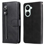 Calf Texture PU Leather Phone Case for Huawei nova 10 SE 4G, Zipper Pocket Stand Wallet Full Protection Cover