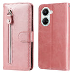Calf Texture PU Leather Phone Case for Huawei nova 10 SE 4G, Zipper Pocket Stand Wallet Full Protection Cover