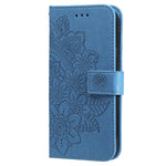 For Huawei nova 10 SE 4G Flower Imprinting PU Leather Stand Case Full Protection Phone Wallet Cover with Strap