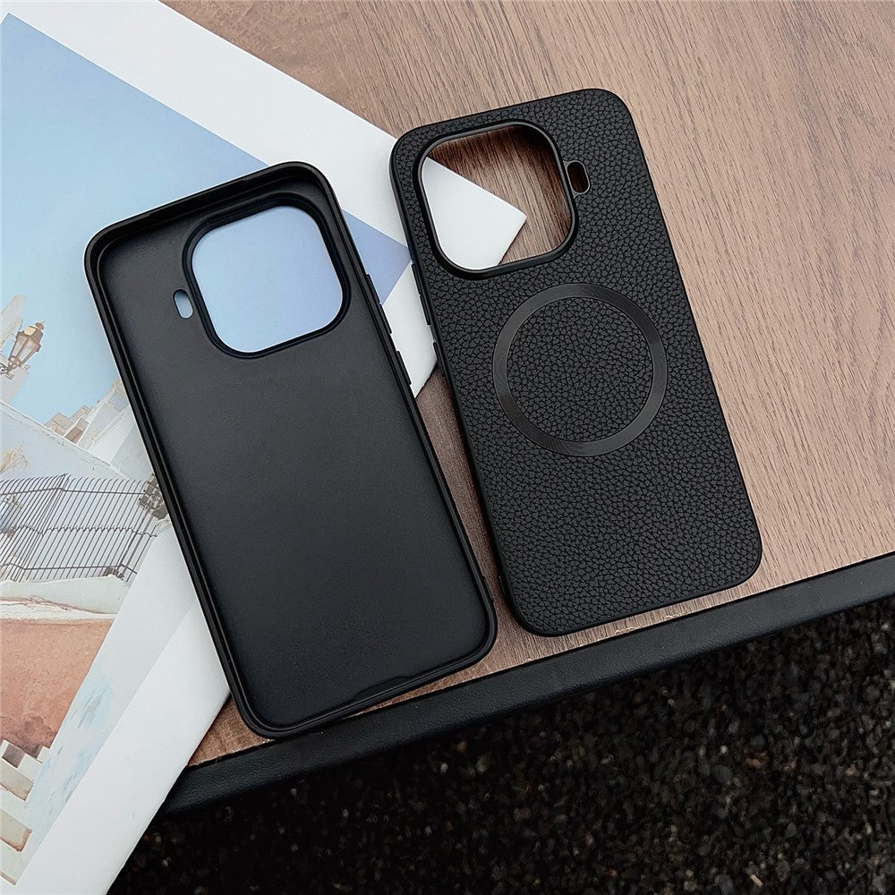 For Xiaomi 17T Pro Magnetic Case Litchi Texture PU Leather + TPU Phone Back Cover