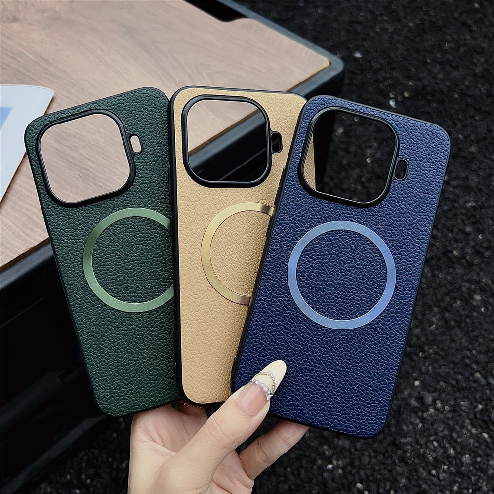 For Xiaomi 17T Pro Magnetic Case Litchi Texture PU Leather + TPU Phone Back Cover