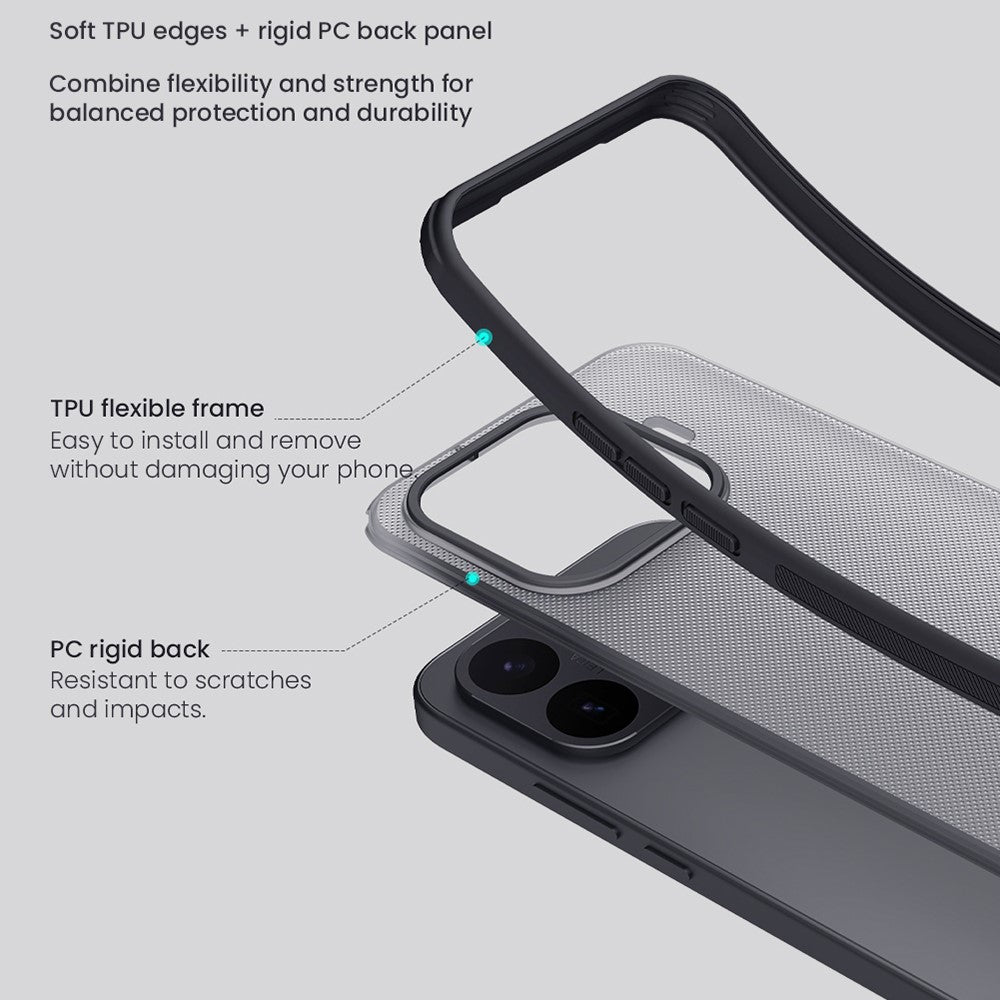 NILLKIN Frosted Shield Pro For Xiaomi 17T Case Matte PC + TPU Phone Cover