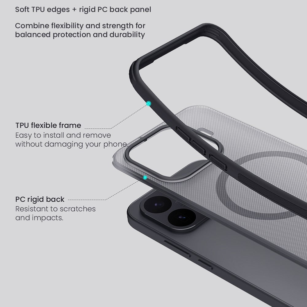 NILLKIN Frosted Shield Pro for Xiaomi 17T Magnetic Case PC + TPU Phone Cover