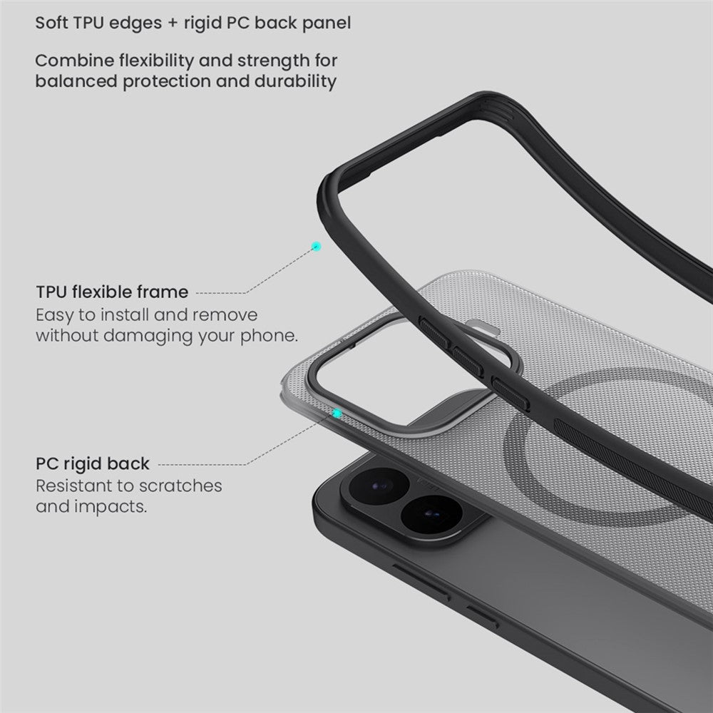 NILLKIN Frosted Shield Pro for Xiaomi 17T Pro Magnetic Case PC + TPU Phone Cover