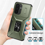 Til Samsung Galaxy A27 5G Etui Camshield Kickstand TPU + PC Anti-Skrid Telefoncover