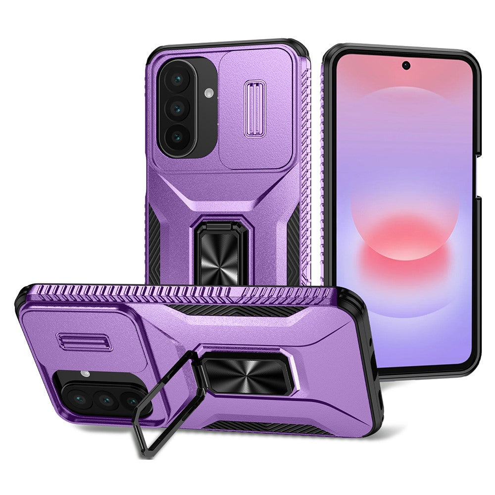 Samsung Galaxy A27 5G CamShield mobilskal med stativ, TPU + PC och halkfritt grepp