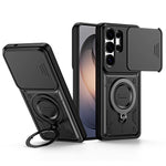 For Samsung Galaxy S26 Ultra Case with Slide Lens Cover Rotatable Kickstand Shockproof TPU + PC Phone Shell
