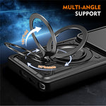 For Samsung Galaxy S26 Ultra Case with Slide Lens Cover Rotatable Kickstand Shockproof TPU + PC Phone Shell