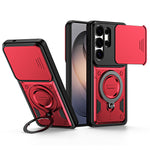 For Samsung Galaxy S26 Ultra Case with Slide Lens Cover Rotatable Kickstand Shockproof TPU + PC Phone Shell