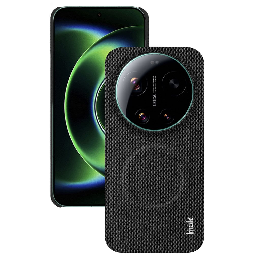 IMAK Ruiyi-serien til Xiaomi 17 Ultra 5G / 17 Ultra fra Leica, magnetisk etui med tekstilstruktur, læder + PC-bagside til mobil