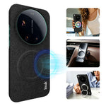 IMAK Ruiyi-serien för Xiaomi 17 Ultra 5G / 17 Ultra av Leica magnetiskt fodral Tygstruktur Läder + PC-bakstycke för mobil