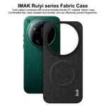 IMAK Ruiyi-serien för Xiaomi 17 Ultra 5G / 17 Ultra av Leica magnetiskt fodral Tygstruktur Läder + PC-bakstycke för mobil
