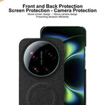 IMAK Ruiyi-serien för Xiaomi 17 Ultra 5G / 17 Ultra av Leica magnetiskt fodral Tygstruktur Läder + PC-bakstycke för mobil