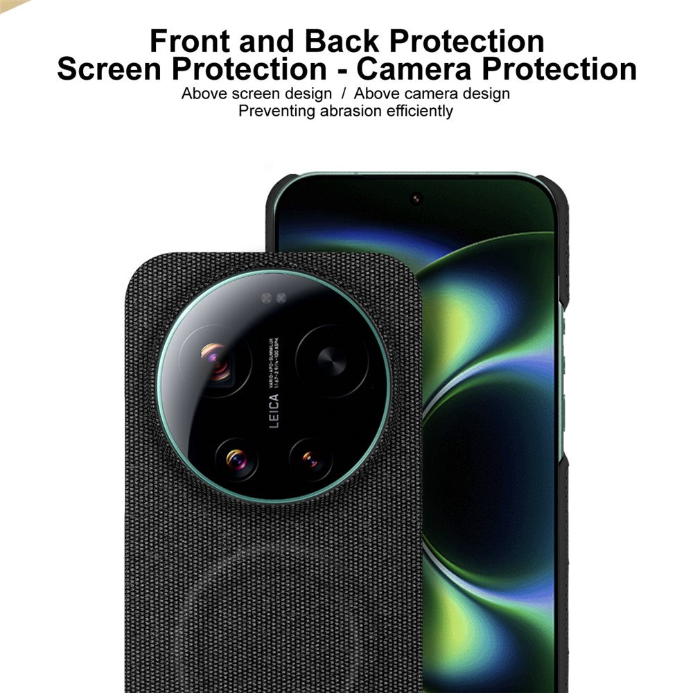 IMAK Ruiyi-serien för Xiaomi 17 Ultra 5G / 17 Ultra av Leica magnetiskt fodral Tygstruktur Läder + PC-bakstycke för mobil