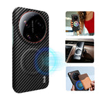 IMAK Ruiyi Series for Xiaomi 17 Ultra 5G / 17 Ultra by Leica Magnetic Case Carbon Fiber Texture Leather + PC Phone Cover
