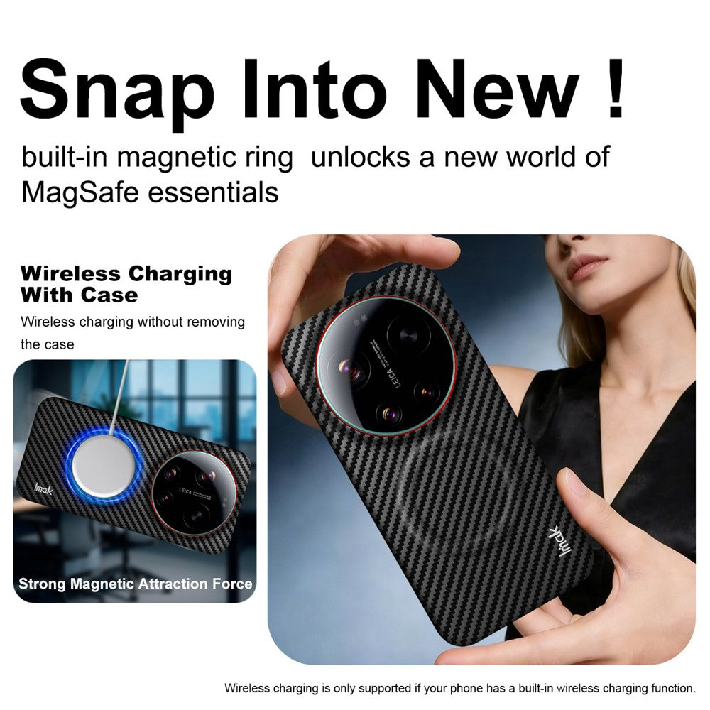 IMAK Ruiyi Series for Xiaomi 17 Ultra 5G / 17 Ultra by Leica Magnetic Case Carbon Fiber Texture Leather + PC Phone Cover