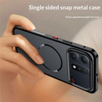 For Honor Win Turbo 5G Magnetic Case Aluminium Alloy PC Matte Phone Cover Pop-Up Snap Lock