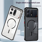 For Honor Win Turbo 5G Magnetic Case Aluminium Alloy PC Matte Phone Cover Pop-Up Snap Lock