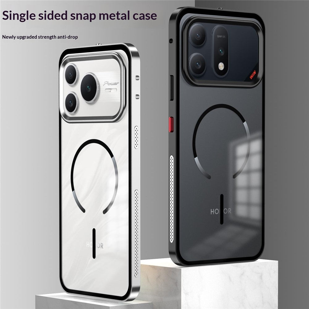 For Honor Win Turbo 5G Magnetic Case Aluminium Alloy PC Matte Phone Cover Pop-Up Snap Lock