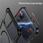For Honor Win Turbo 5G Magnetic Case Aluminium Alloy PC Matte Phone Cover Pop-Up Snap Lock