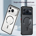 For Honor Power2 5G Magnetic Case Aluminium Alloy PC Matte Phone Cover Pop-Up Snap Lock