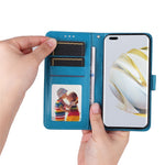 For Huawei nova 10 Pro 4G Sunflower Imprinted Phone Case Anti-scratch PU Leather Stand Wallet Cover with Wrist Strap