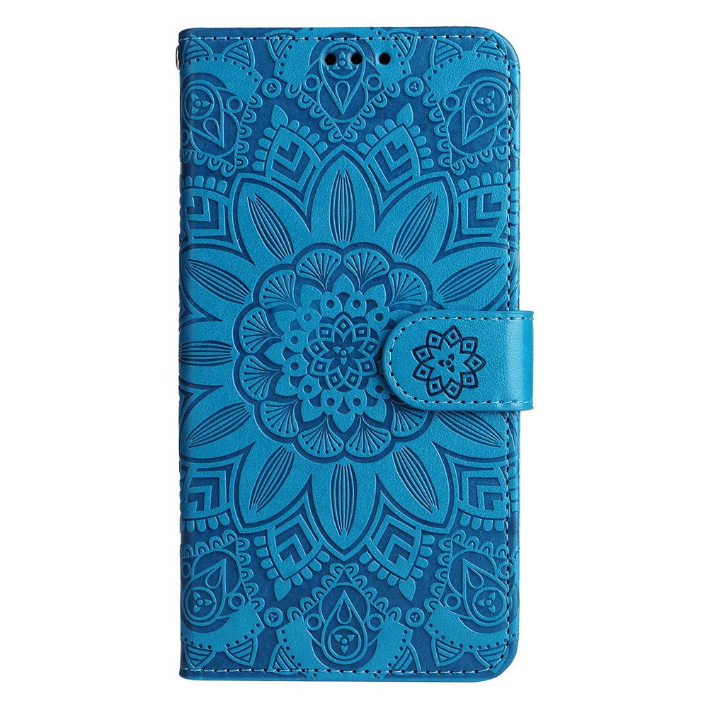 For Huawei nova 10 SE 4G Sunflower Imprinted Phone Case PU Leather Stand Wallet Magnetic Clasp Cover with Wrist Strap