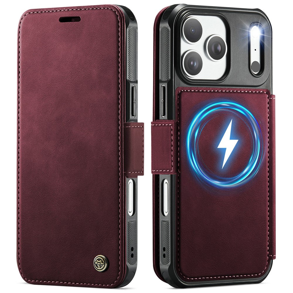 CASEME 053 for iPhone 18 Pro Max / 17 Pro Max Case Magnetic RFID Blocking Wallet Flip Leather Phone Cover