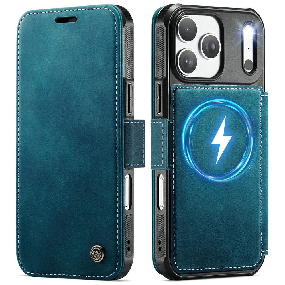 CASEME 053 for iPhone 18 Pro Max / 17 Pro Max Case Magnetic RFID Blocking Wallet Flip Leather Phone Cover
