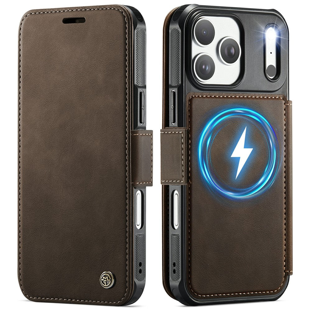 CASEME 053 for iPhone 18 Pro Max / 17 Pro Max Case Magnetic RFID Blocking Wallet Flip Leather Phone Cover